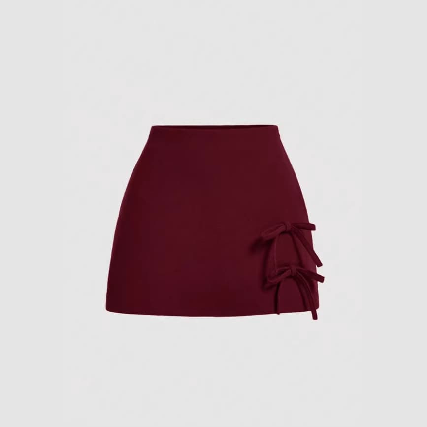 Ready in stock shein Amazon 2026 spring new bow decorative waist pants and skirts Korean fashion design