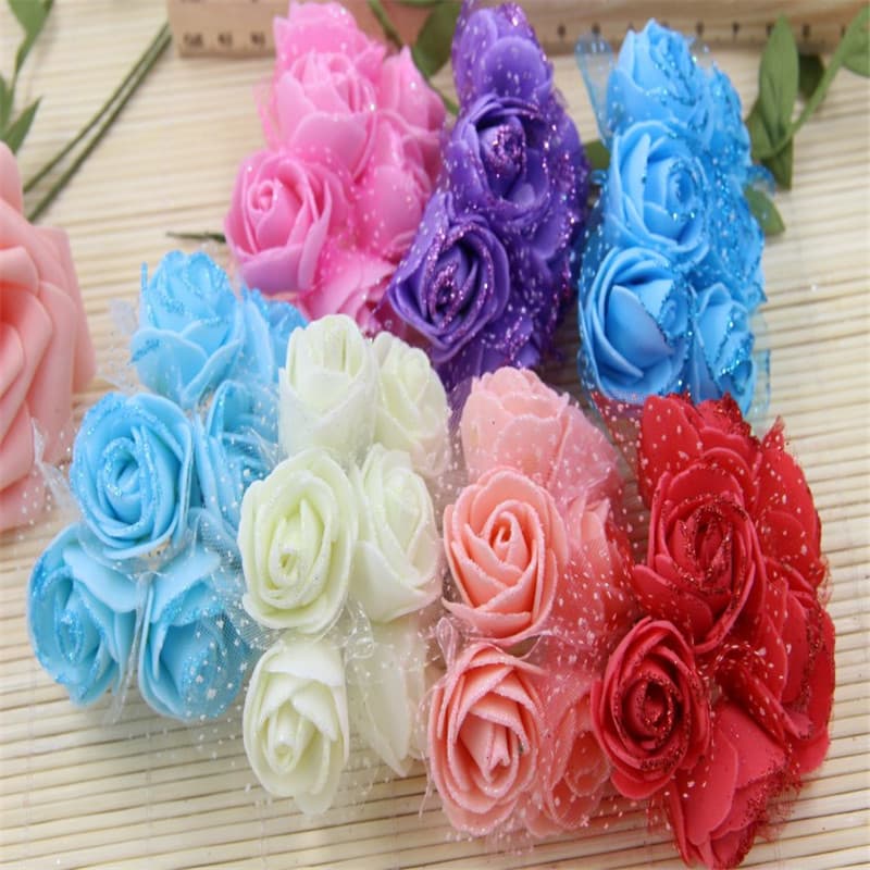 Garland material 3.5CM large plus yarn bright pink decorative foam rose diy wedding candy box accessories bouquet
