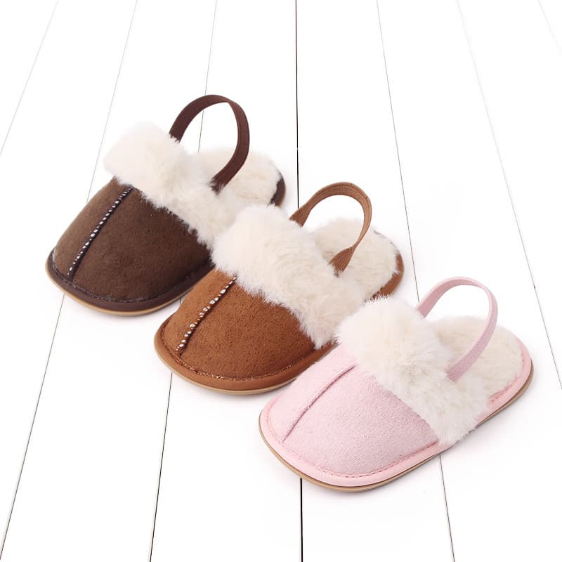 Warm Cotton Shoes for Babies Winter Learning to Walk Shoes Unisex Cute Solid Color Low Cut Easy to Wear And Comfortable for Infants