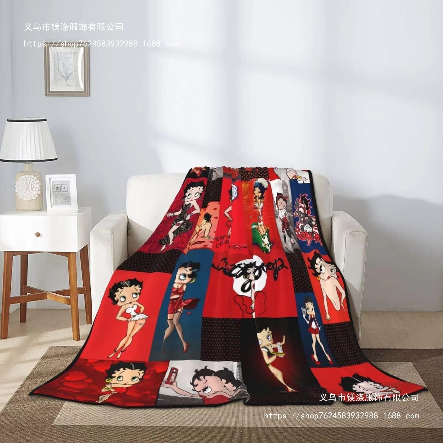 Cartoon Digital Print Flannel Blanket Office Nap Blanket Dormitory Sleeping Blanket Travel Blanket