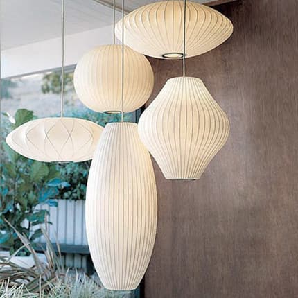 New fabric pendant light for dining room and living room, unique bar counter light for hotel dining room and staircase, new Chinese style lantern, Zen-inspired lighting fixtures.