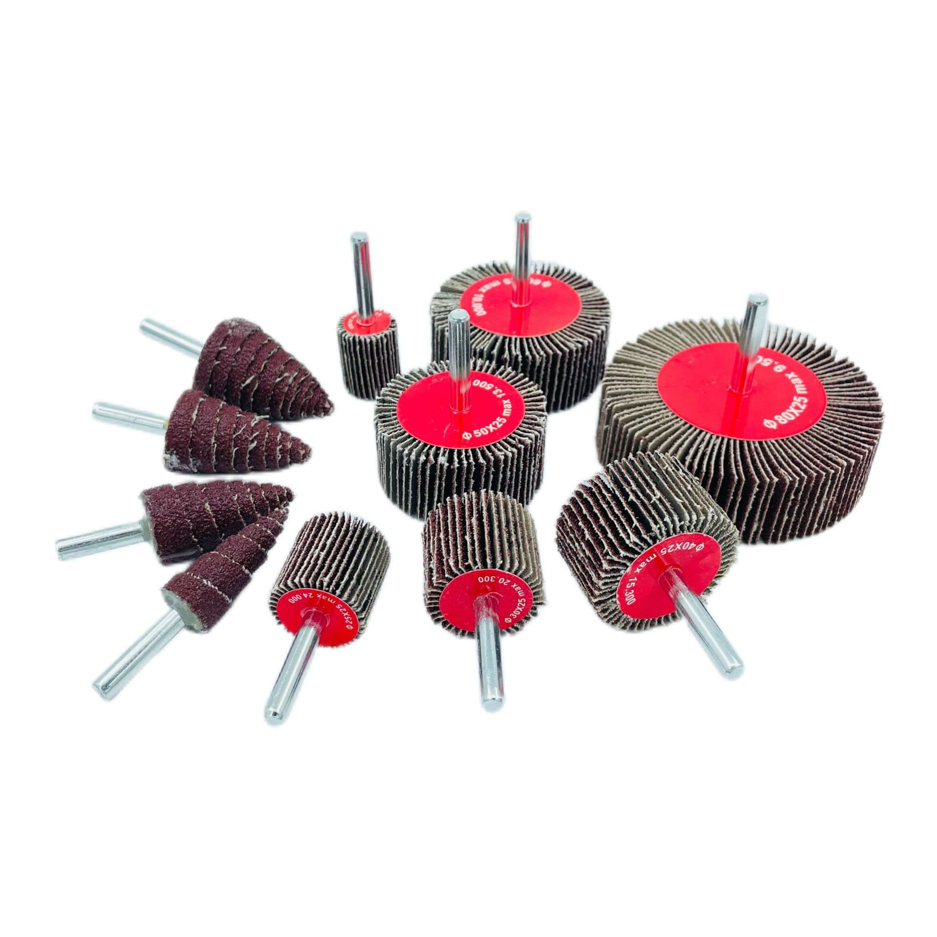 T-Shank Sanding Abrasive Head, Cylindrical Flap Wheel, Thousand Flap Wheel, Tapered Conical Abrasive Head, Polishing Sandpaper, Woodworking Rust Removal