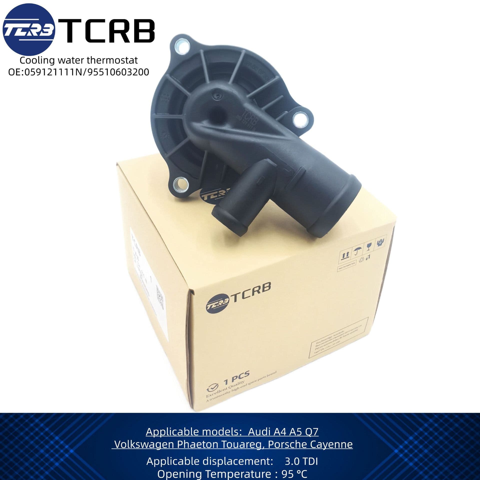 TCRB 059121111N 059121111F for Volkswagen Audi Thermostat Assembly