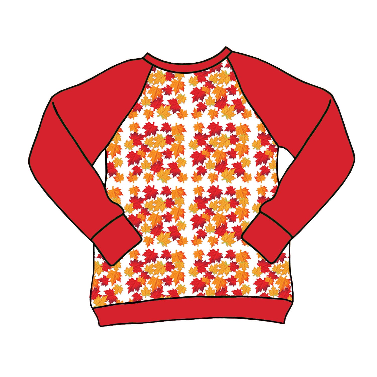 Cross-border wholesale and custom autumn children's raglan long-sleeved sweatshirts with digital printing process