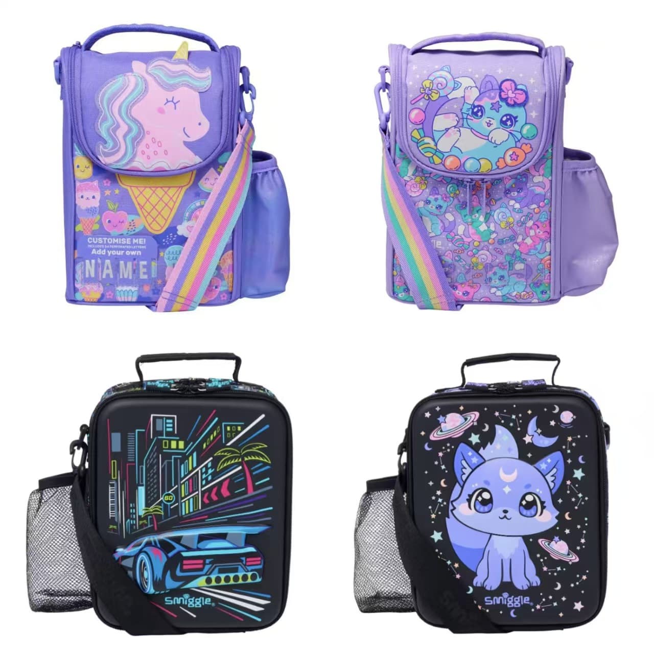 Australian Smiggle Vertical Hard Shell Lunch Bag for Kids Outdoor Lunch Bag Waterproof Insulated Lunch Bag for Primary School Students