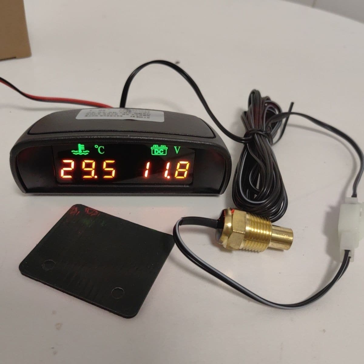 Shengwang Horizontal Digital Voltmeter Car Water Temperature Gauge Modified Digital Temperature Electronic Meter 12V24V Truck Accessories
