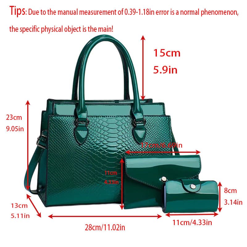 Hot selling new style hand-carrying fashion accessories set European and American crocodile shoulder crossbody handbag wholesale shoulder bag
