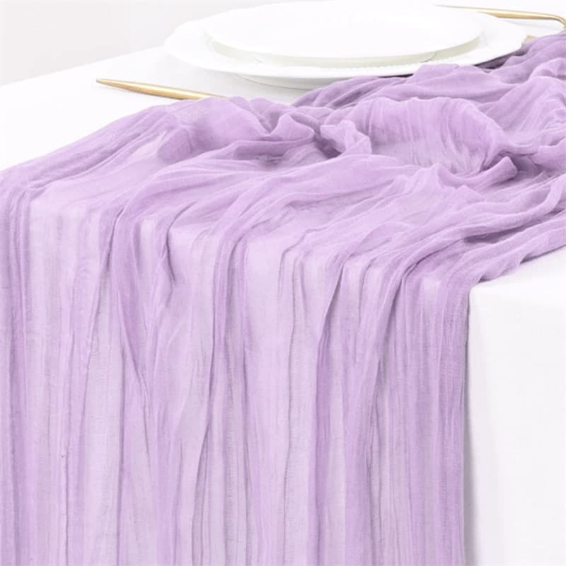 Dropshipping Nordic Style Table Runner Luxury Birthday Party Wedding Banquet Decoration Pleated Gauze Tablecloth
