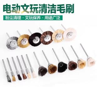 2.35mm Shank Rotary Tool Steel Wire Brush Polishing Brush Mini Brush Copper Wire Brush Flat Brush Grinding Bristle Horsehair Bowl-Shaped