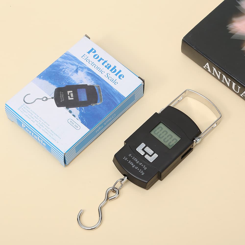 Supplier of 50kg Handheld Scale for Fishing, Portable Electronic Hook Scale for Small Food Items
