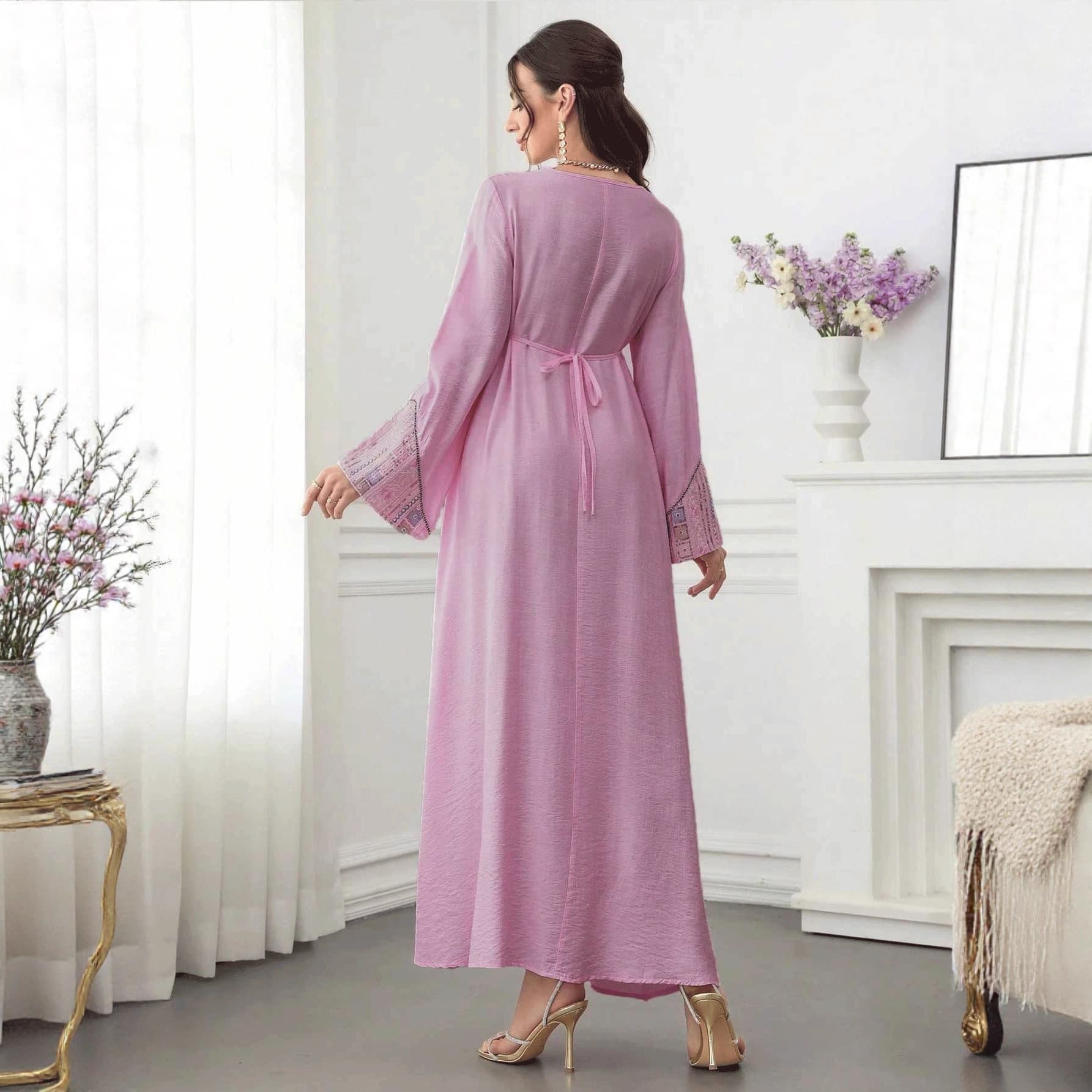 Cross-border bestseller Amazon new sequin embroidered women's long dress elegant cover-up dress in stock