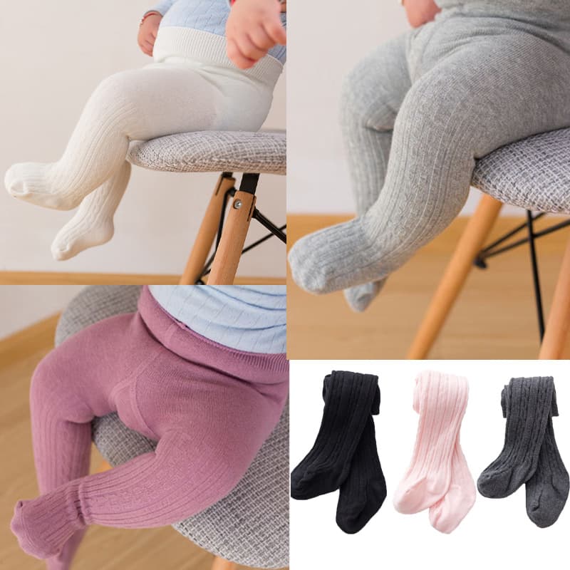 Cotton Long Tube Tights for Baby Girls Spring Autumn Style High Waist Footed Pantyhose Children Overall Socks Comfortable Casual