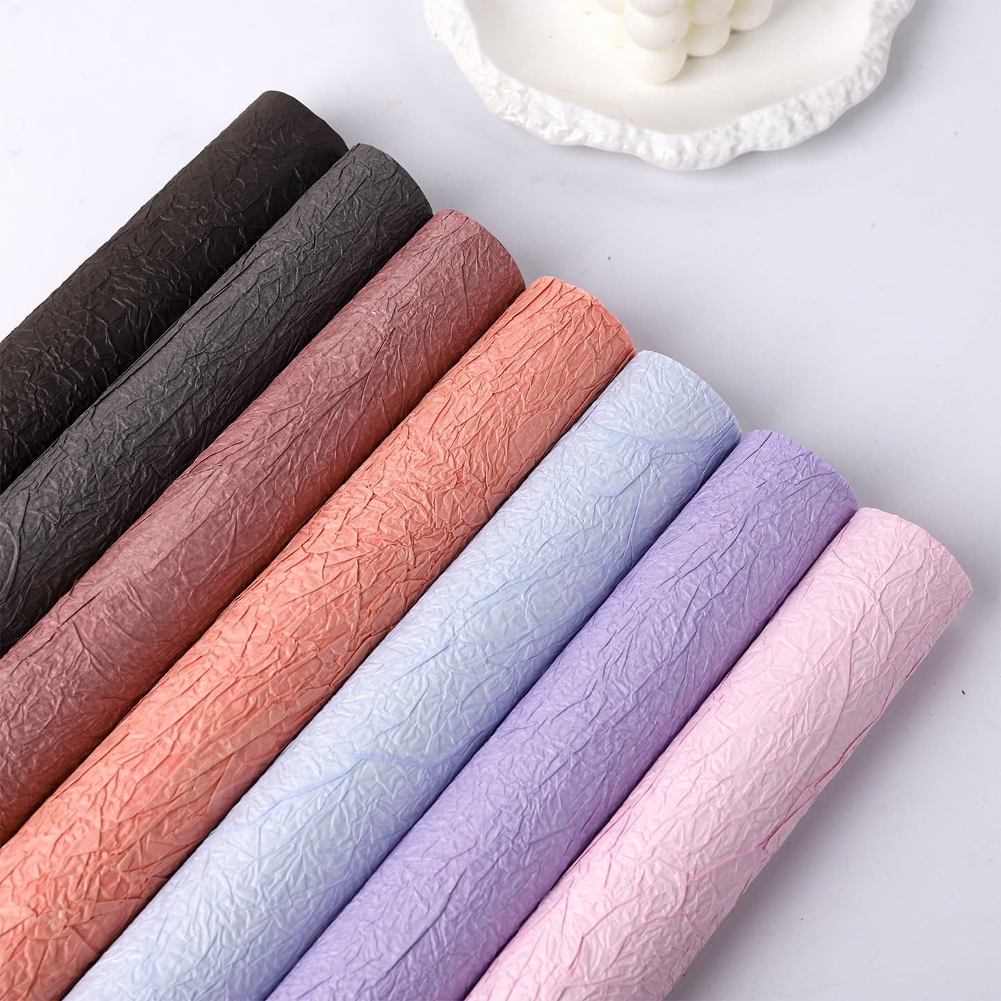 Stone texture thickened pleated bouquet wrapping paper for flower shops, fresh flowers, floral DIY, and wrapping materials