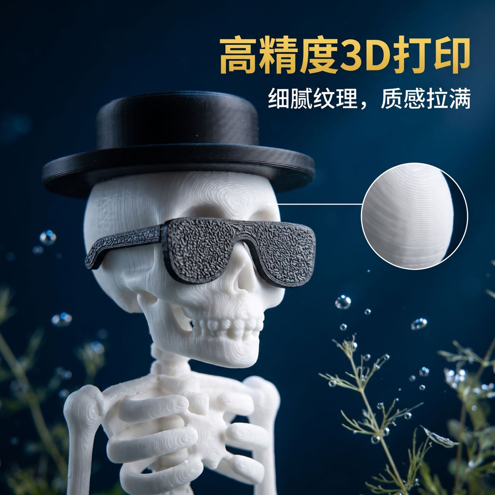 Fish Tank Skull Creative Ornament Dancing Wobbling Movable Skull with Aeration, Requires 4-5mm Air Tube