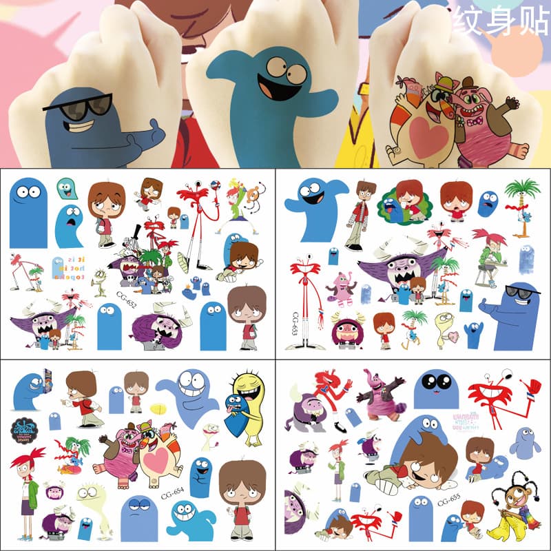 Cross-border foreign trade birthday party party disposable water transfer tattoo Imaginary Friend tattoo sticker