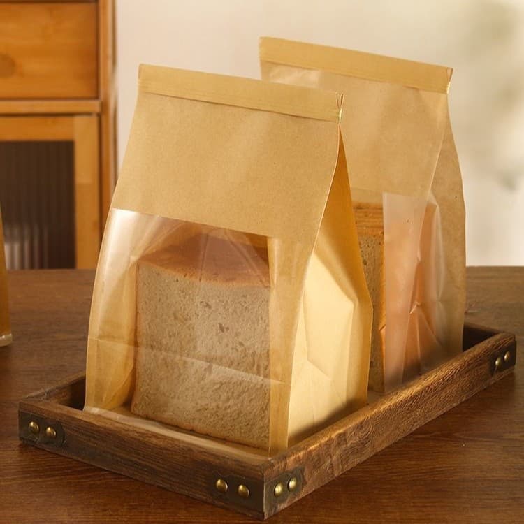 Toast Bag 250g Bread Packaging Bag 450g Transparent Wire Roll Edge Bag Bakery Sealing Packaging