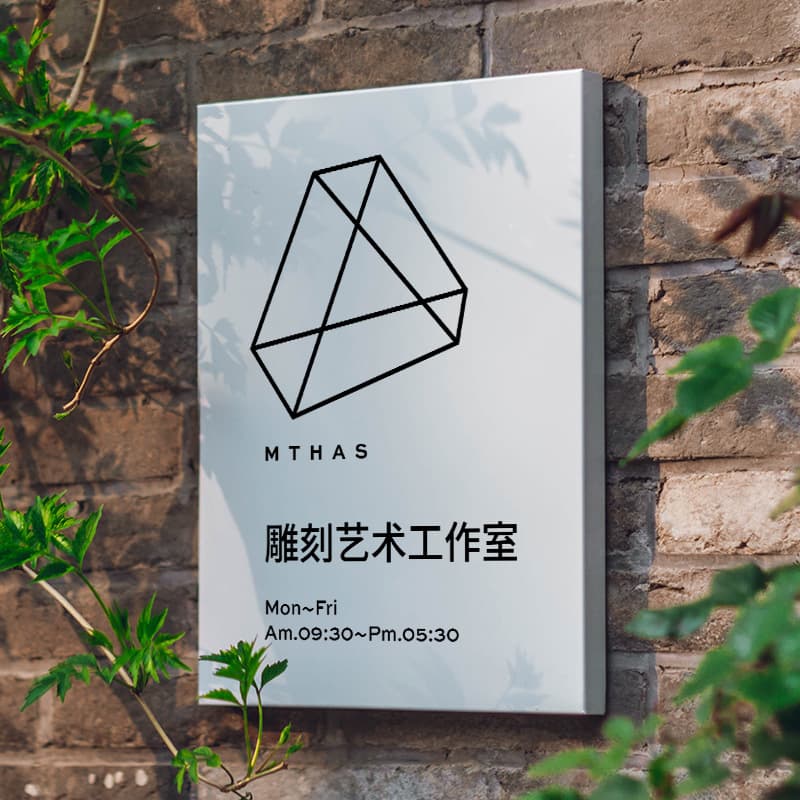 Custom Stainless Steel Company Sign Studio Advertising Board Display Sign Outdoor Door Head Plaque