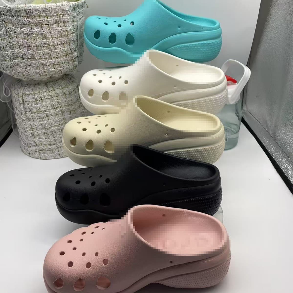 2025 Thick Sole Aurora Transfer Print Anti-Slip Wear-Resistant Closed-Toe Wholesale Shoes Clog Durable Casual Beach Lightweight