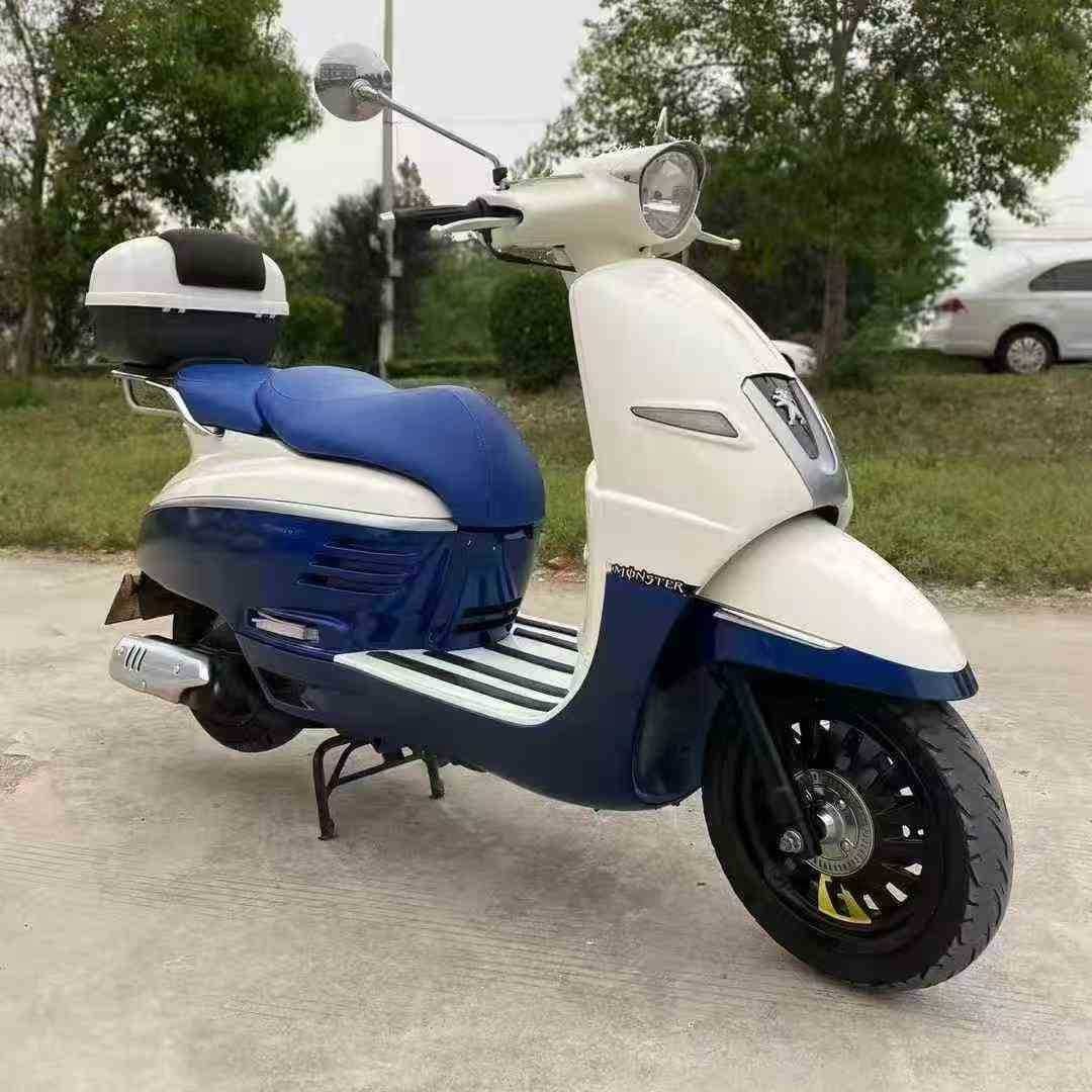 Biaozhi Django 150, Euro 4 EFI, LCD instrument panel, blue-white, 150cc small scooter motorcycle