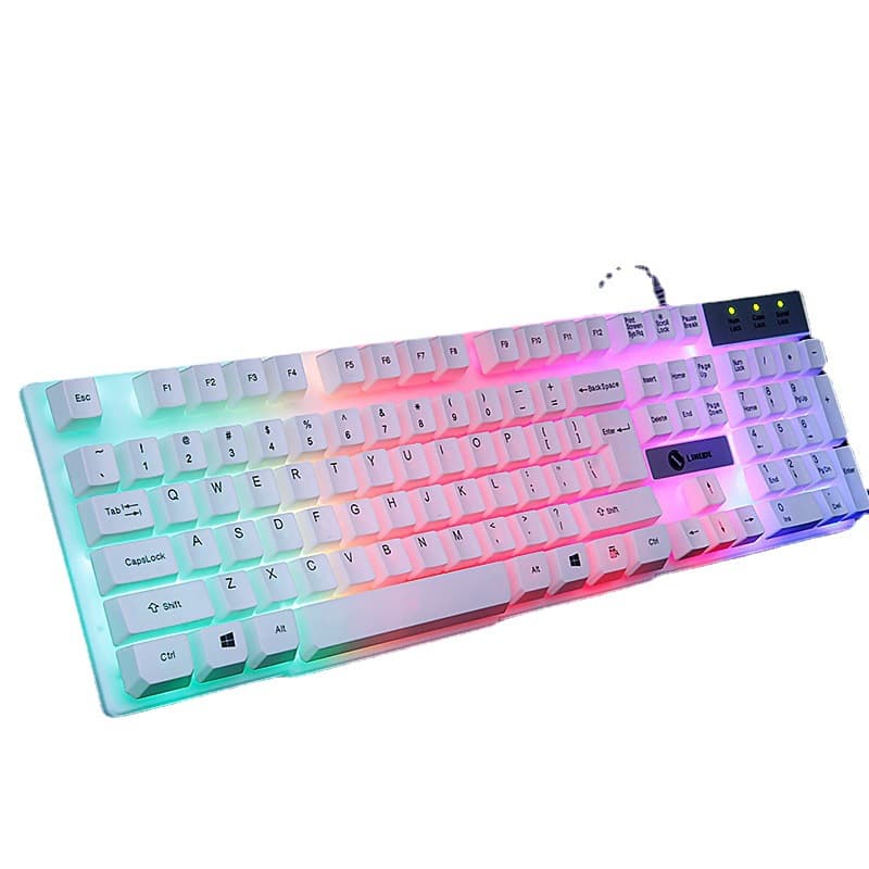 Limei TX30 Keyboard Luminous Suspension Computer Notebook Colorful Backlight Game Mechanical Feel Internet Cafe Keyboard