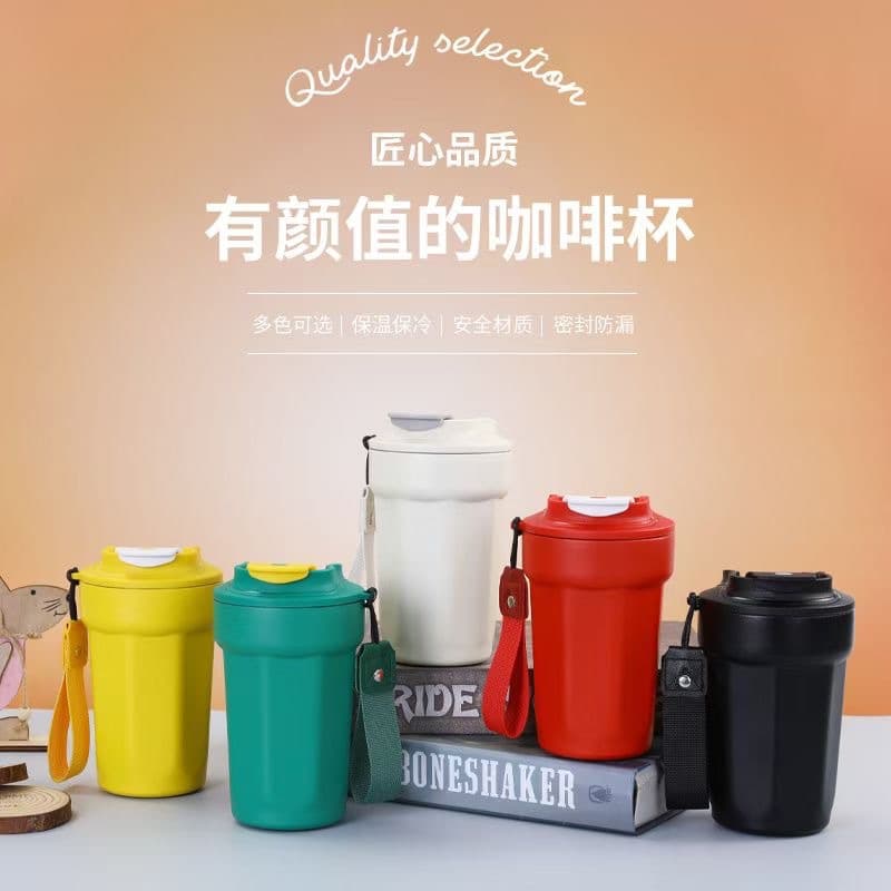 316 Diamond Coffee Cup, Stainless Steel Insulated Cup with Rope, Gift Cup, Seamless Inner Liner Octagonal Coffee Cup, Wholesale