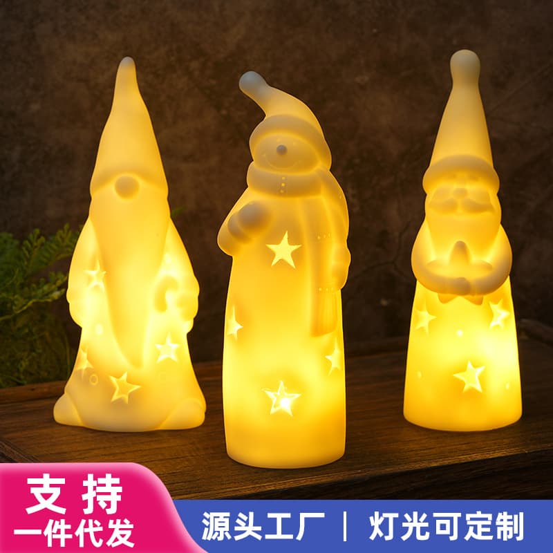 Cross-border Christmas Night Lights for Bedside Ambiance, LED Candle Lights for Night Market Stalls