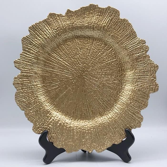 Wholesale Transparent Decorative Plastic Charger Plate for Wedding Hotel Party
