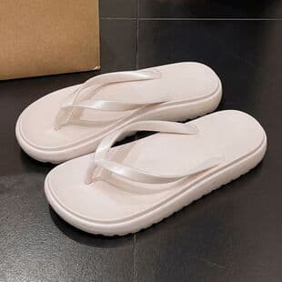 Home Men Outdoor Wear Beach Slippers Couple Non-slip Women Indoor Thick Sole EVA Summer Home Flip Flops Men
