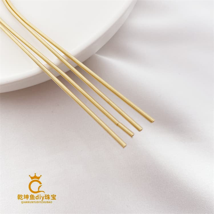 Color-Fast 14K Gold-Filled Soft Spring Sleeve, Wire Protection Tube, Soft Coil Bending Tube, DIY Winding Memory Steel Ring Bracelet Necklace