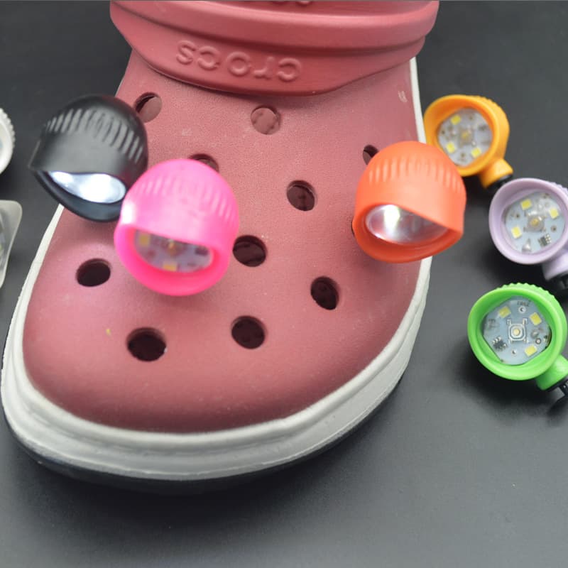 Headlights for Croc Hole Shoes Decoration Shoe Flower Lighting Accessories Detachable Camping Warning Shoe Light