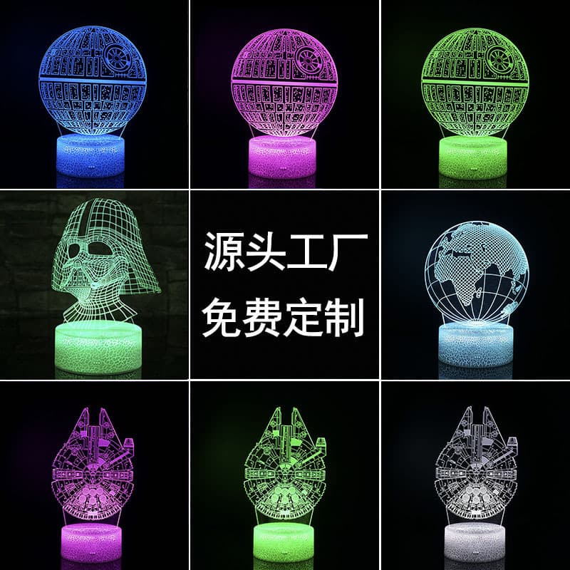 Amazon 3D Night Light Star Wars Earth Globe Ambient Light Ornament Boy Gift Creative Gift Luminous