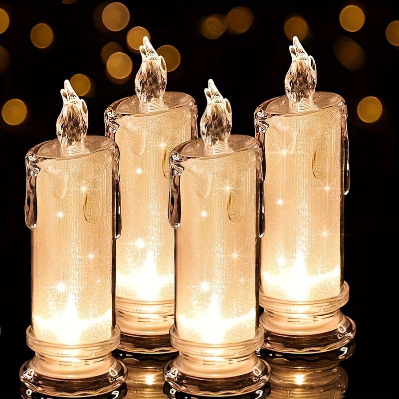 2026 New Cross-border Drop Shipping 2/3 LED Flameless Candles LED Gap Cylinder Candles