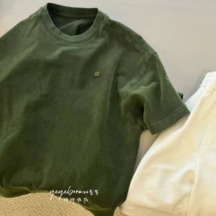 Korean Kids Boy Vintage Short Sleeve Bora Kids Retro Loose T-Shirt 2025 Summer Fashion Boys Girls T-Shirt