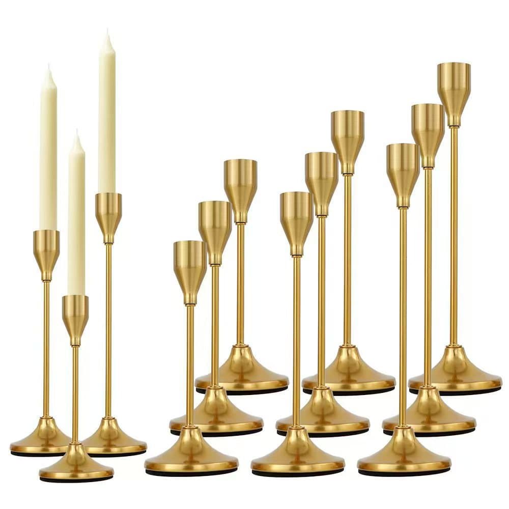 Metal Candle Holder for Tabletop Candlelit Dinner, Party Decoration, French Style Candle Holder Ornament, Cross-Border Supply