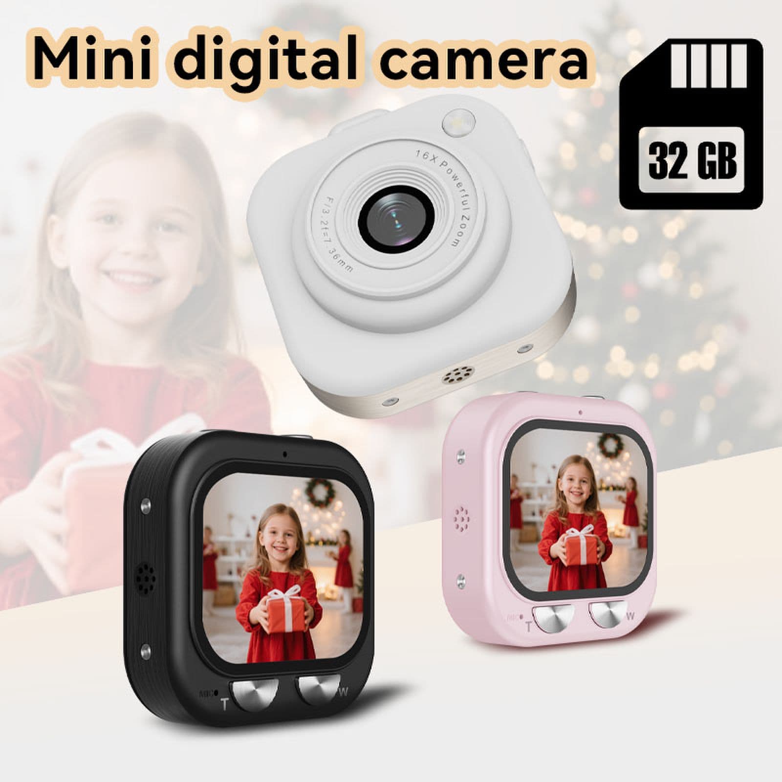 Cross-border HD Mini Camera with Screen, Portable and Compact, Student Campus Timed Photo and Video Mini Camera