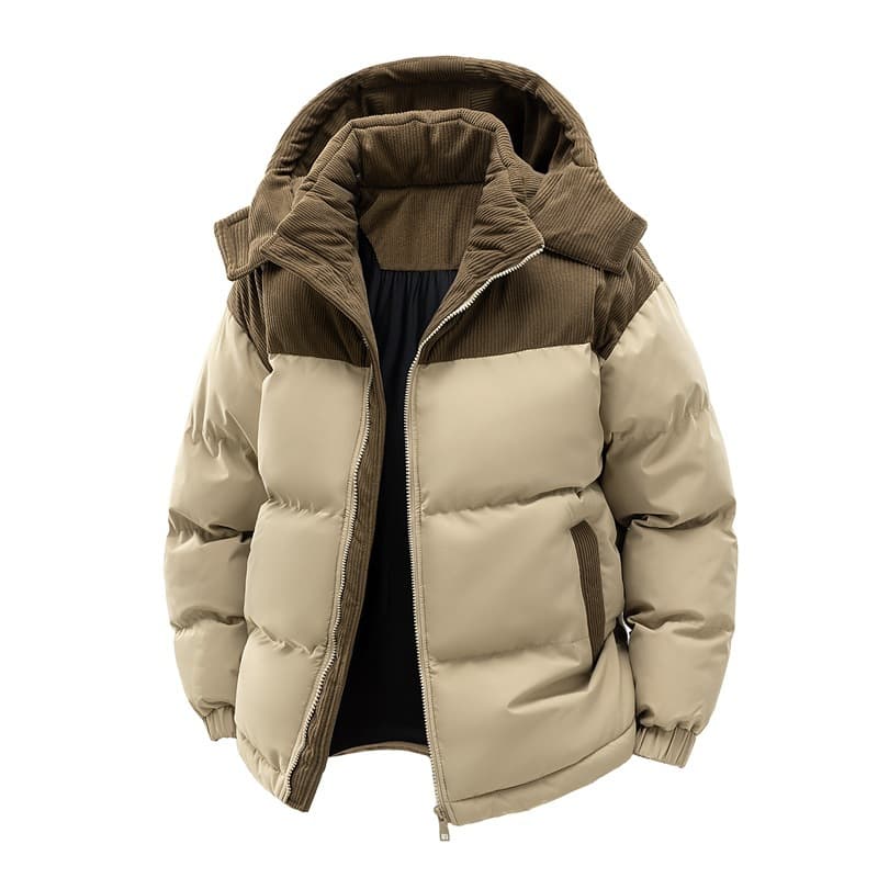 Men's cross-border cotton-padded coat, fleece-lined, new winter style for 2025, thickened, warm, and cold-proof, trendy and reversible.
