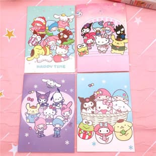 Cartoon Collection Notebook A5 Staple-bound, Student Stationery Notebook Single-line Book