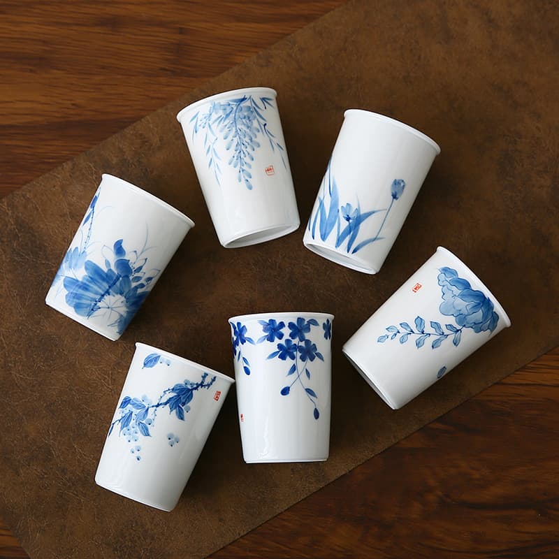 Hand-painted master cup ceramic kung fu tea set drinking tea cup ladies tea cup large single cup cola juice drink cup