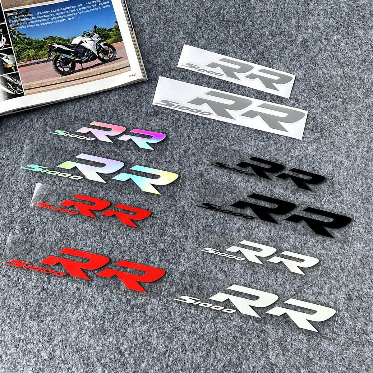 Reflective Decal Sticker for BMW S1000RR Motorcycle Logo Emblem Helmet Decoration