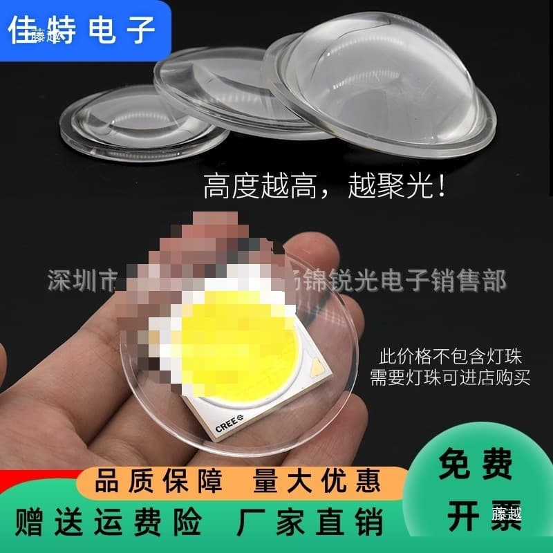 Diameter 23/28/35/38/42/52mm Plano-Convex Optical Acrylic Convex Lens Adjustable Focus Spotlight LED Lens