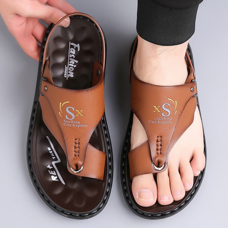 Men's Sandals Summer New Trendy Dual-Purpose Driving Sandals Casual Beach Sandals