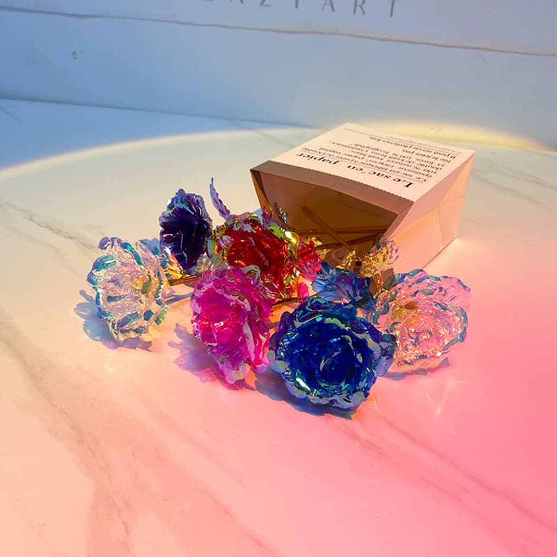 Valentine's Day gift 24k gold roses wholesale small gifts for local promotion activities artificial flowers Mother's Day gift