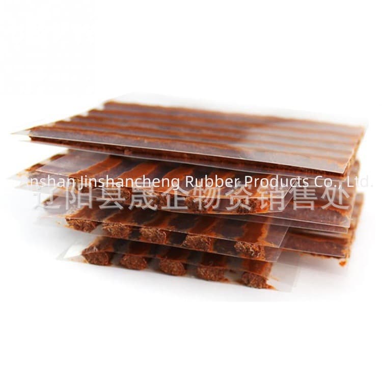 Complete machine-style tire repair strip, vacuum tire tool strip, automotive and motorcycle tire repair vehicle adhesive