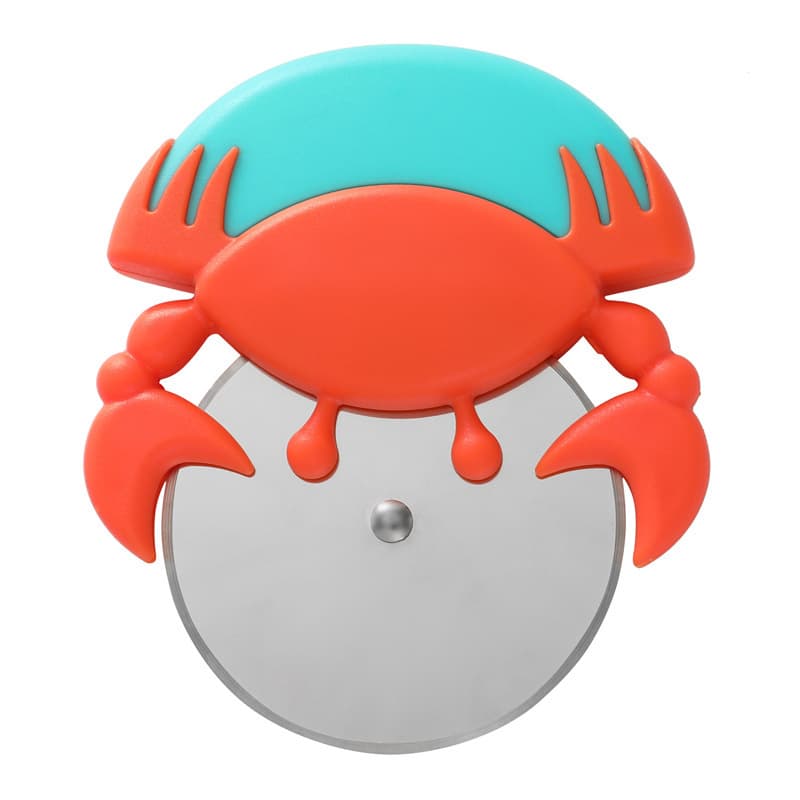 Creative crab-shaped stainless steel pizza cutter, roller cutting tool for cheese and dough, pizza utensil