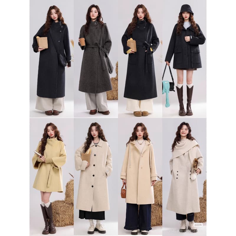 Nanyou autumn and winter new double-sided wool cashmere woolen coat women's mid-length coat women's brand women's clothing wholesale