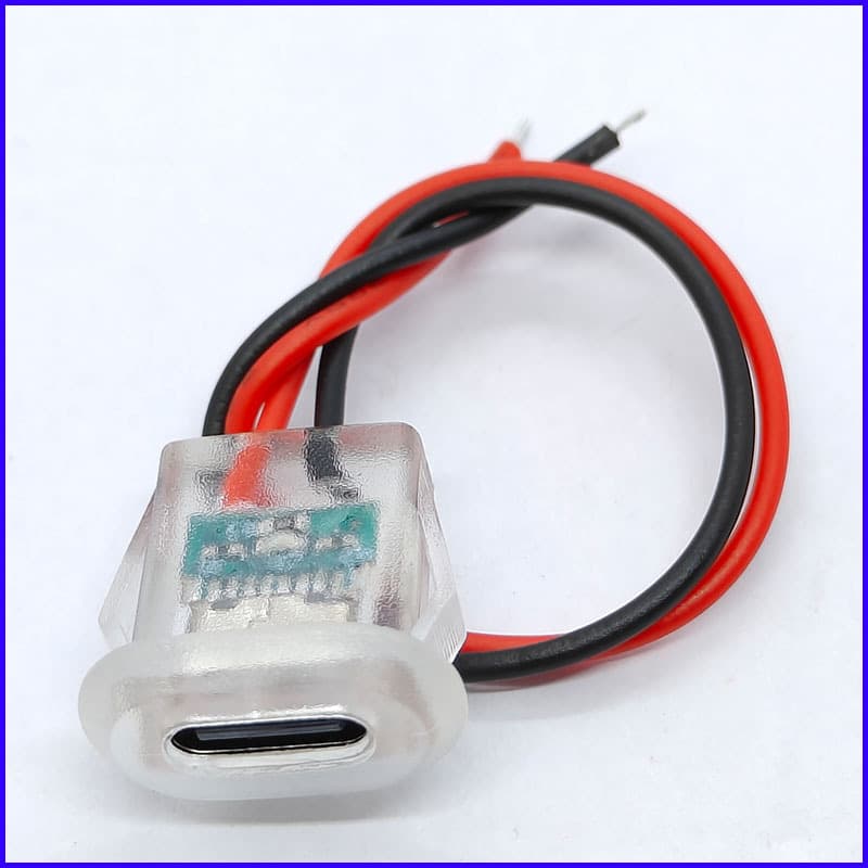 Type-C Female Connector, Toy Desk Lamp Charging Port Solder Terminal Female USB-C Power Socket