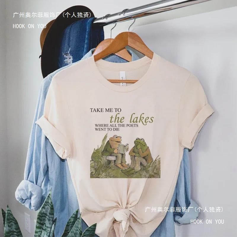 Cartoon Frog Goblincore T-Shirts Plus Size Women Shirt Aesthetic