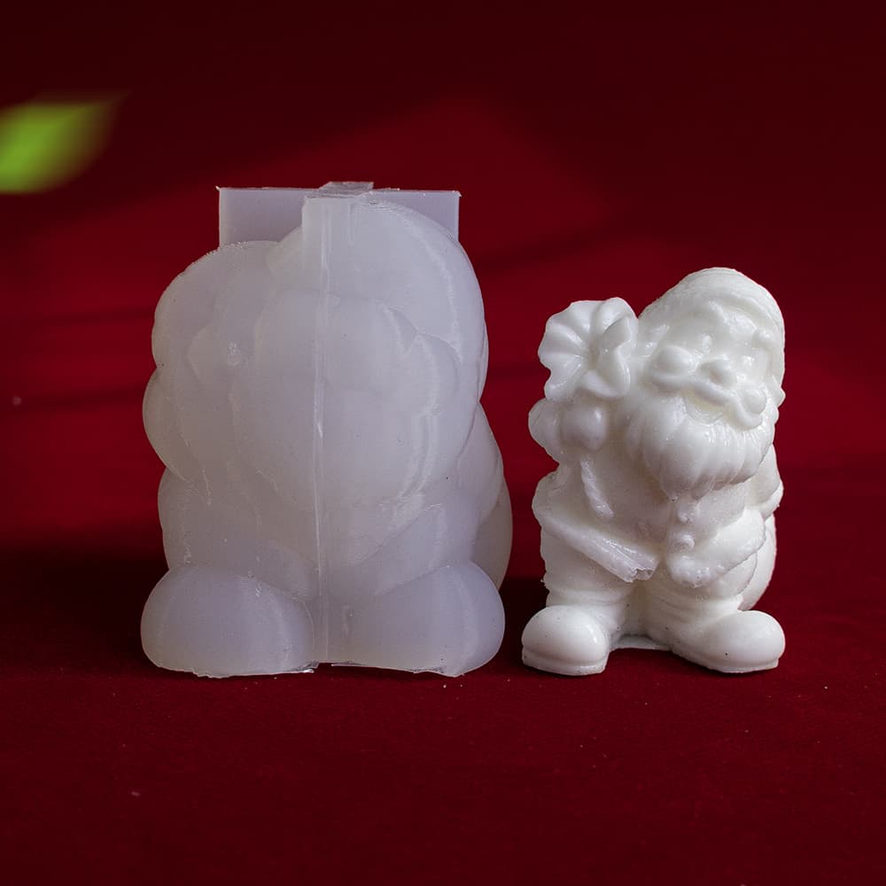 Santa Claus Mold, Scented Candle Silicone Mold, DIY Animal Christmas Handmade Soap Plaster Ornament Mold