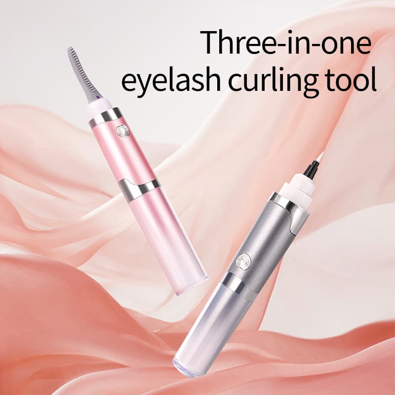Cross-Border Hot-Selling 3-in-1 Electric Heated Eyelash Pen, Multi-Functional Beauty Tool for Eyeliner and Curling
