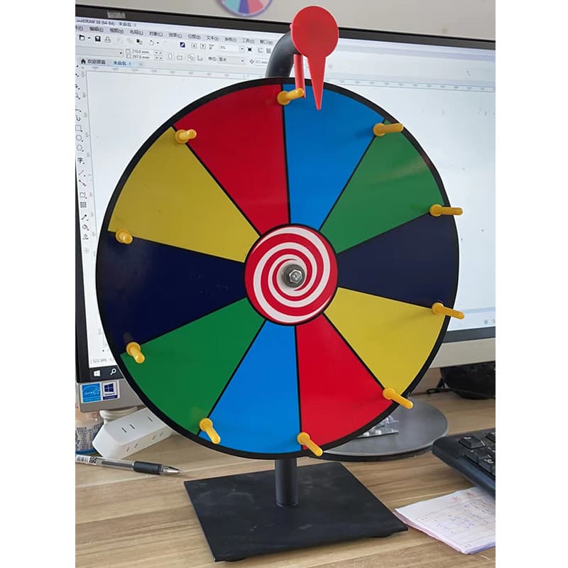 Children's Amazon Lucky Spin Wheel Prop for Game Activities, Non-Controllable, Writable, with Stand